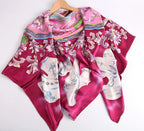 Limited Edition Hand Painted Silk Scarf| Pink - Vshine Silk and Shine 