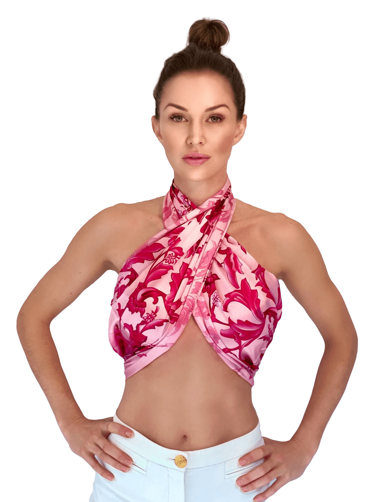 Blossom Range|Floral Power Design|Pink|Long Silk Scarf - Vshine Silk and Shine 