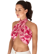 Blossom Range|Floral Power Design|Pink|Long Silk Scarf - Vshine Silk and Shine 