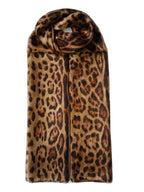 Rainbow Range| Long Silk Scarf Leopard Brown - Vshine Silk and Shine 