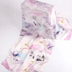 Silk Scarf Collections|Blossom Range|Lotus Design|Lilac|Long Silk Scarf - Vshine Silk and Shine 