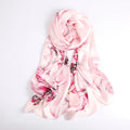 Silk Scarf Collections|Blossom Range|Magnolia|Pink - Vshine Silk and Shine 