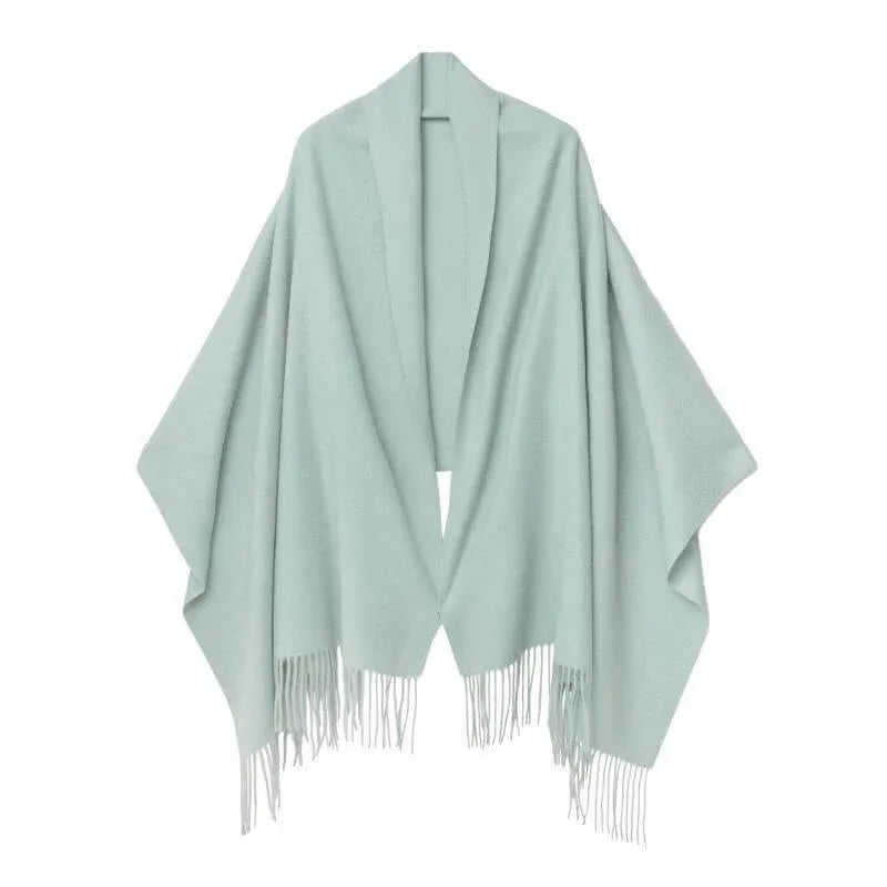 100% Cashmere Shawl in Mint Green - Vshine Silk and Shine 