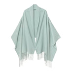 100% Cashmere Shawl in Mint Green - Vshine Silk and Shine 