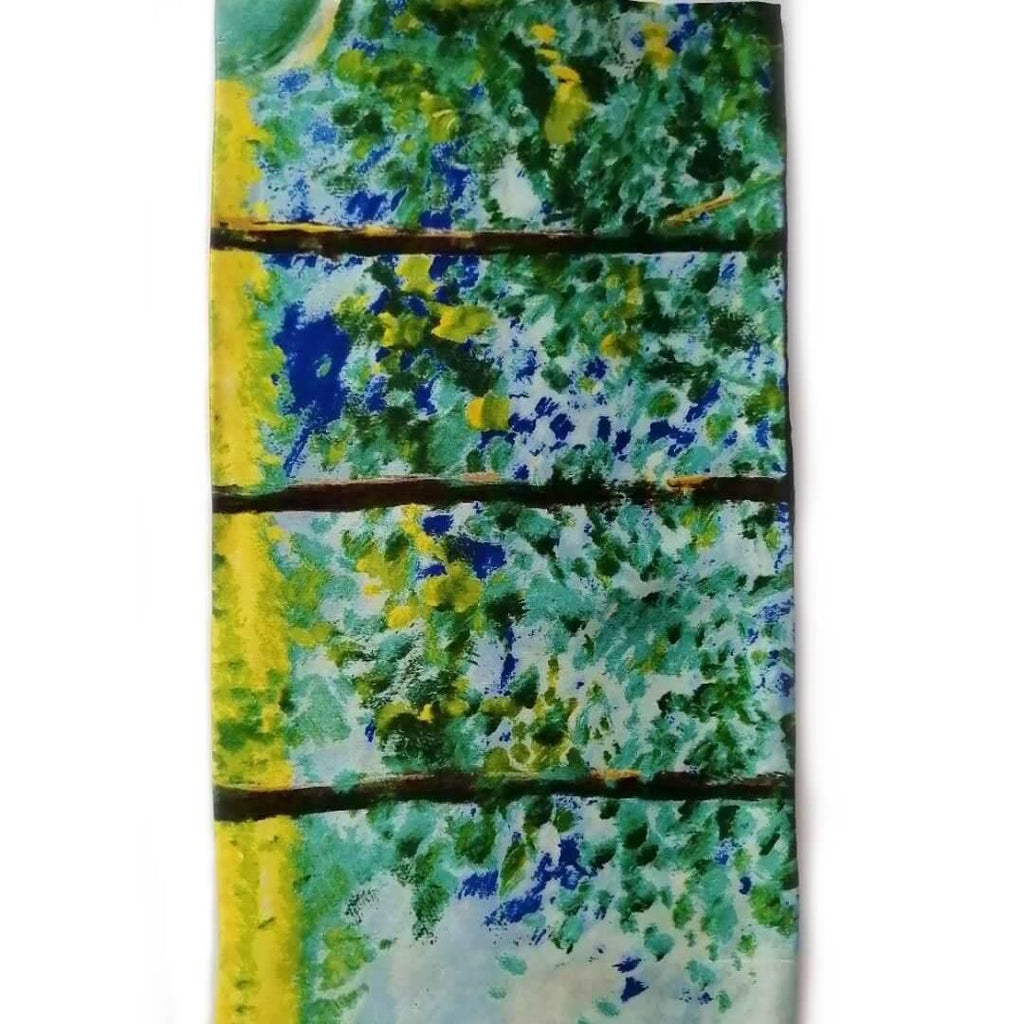 Oil Paint Silk Scarf| Oil Paint Spring Field - Vshine Silk and Shine 