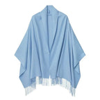 100% Cashmere Shawl Pale Blue - Vshine Silk and Shine 