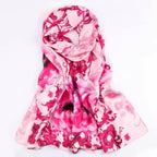Blossom Range|Floral Power Design|Pink|Long Silk Scarf - Vshine Silk and Shine 