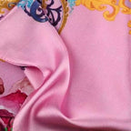 Silk Scarf Collecitons|Blossom Range|Oriental Design|Purple|Long Silk Scarf - Vshine Silk and Shine 