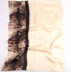 Rainbow Range| Large Silk Scarf Python Print Natural - Vshine Silk and Shine 