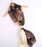 Rainbow Range| Large Silk Scarf Python Print Natural - Vshine Silk and Shine 