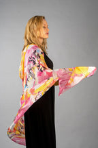 Rainbow Range| Large Silk Scarf Butterfly Pink - Vshine Silk and Shine 
