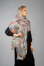 Rainbow Range|Large Silk Scarf Abstract Paisley Original - Vshine Silk and Shine 