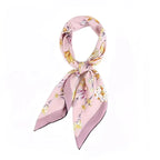 Large Square Twill Silk Scarf Spring Blossom Pink - Vshine Silk and Shine 