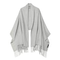 Cashmere Shawl Silver Grey - Vshine Silk and Shine 