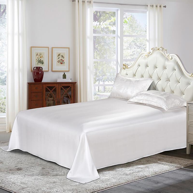 Luxury Silk and Shine Bedding Set Pure Lux Snow White - Vshine Silk and Shine 