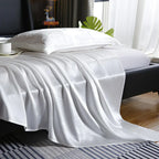 Luxury Silk and Shine Bedding Set Pure Lux Neutral Tone Snowwhite Dreams - Vshine Silk and Shine 