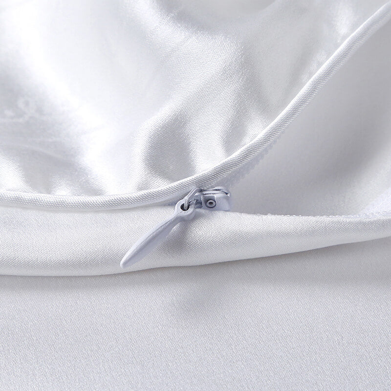 Luxury Silk and Shine Bedding Set Pure Lux Neutral Tone Snowwhite Dreams - Vshine Silk and Shine 