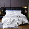 Luxury Silk and Shine Bedding Set Pure Lux Neutral Tone Snowwhite Dreams - Vshine Silk and Shine 