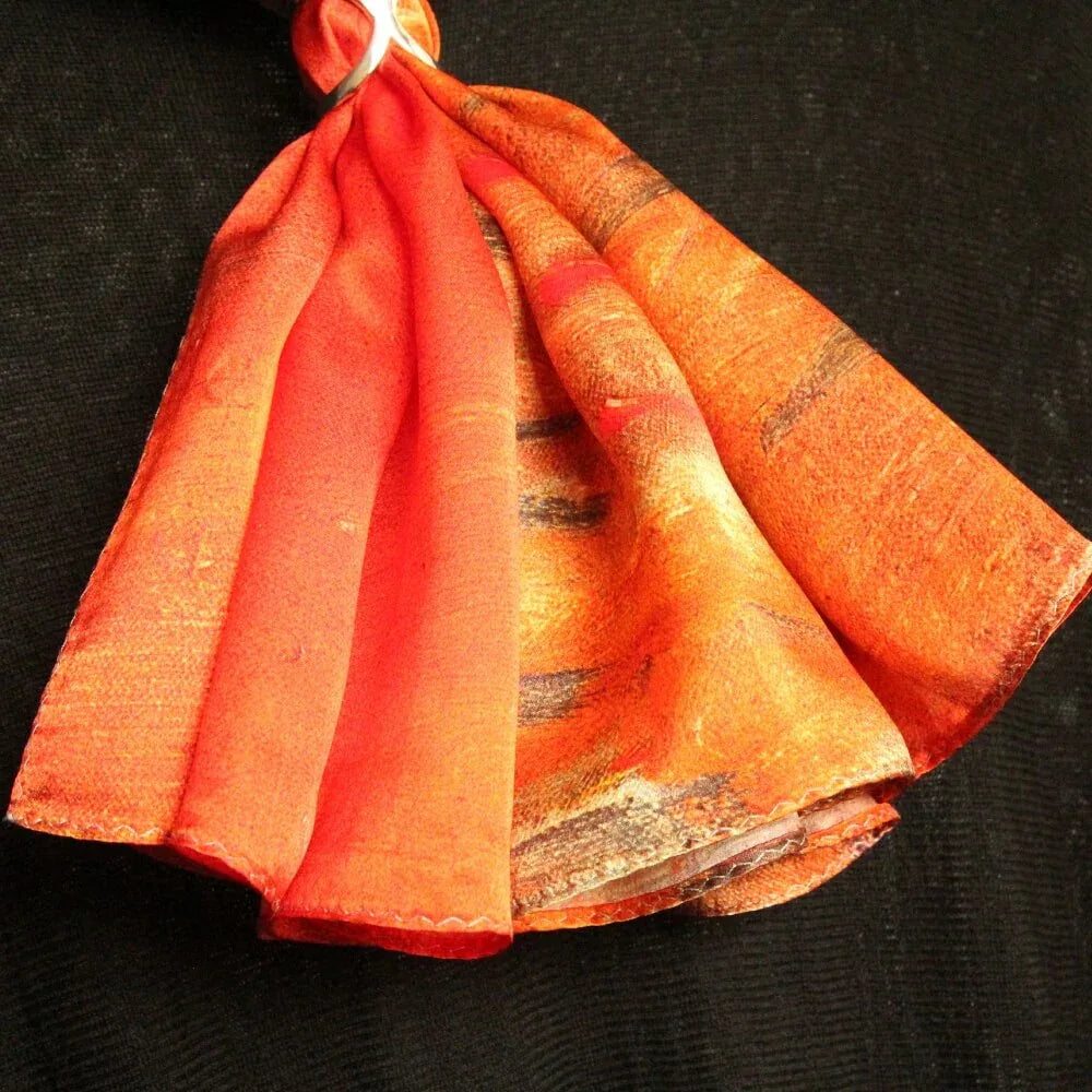 Oil Paint Silk Scarf| Sunset - Vshine Silk and Shine 