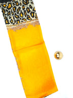 Rainbow Range| Large Silk Scarf Leopard Yellow - Vshine Silk and Shine 