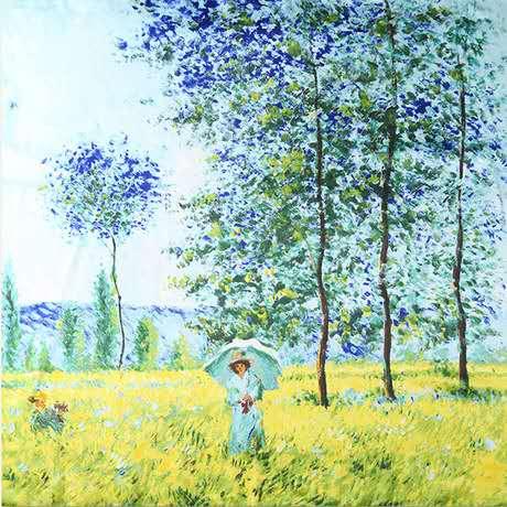 Oil Paint Silk Scarf| Oil Paint Spring Field - Vshine Silk and Shine 