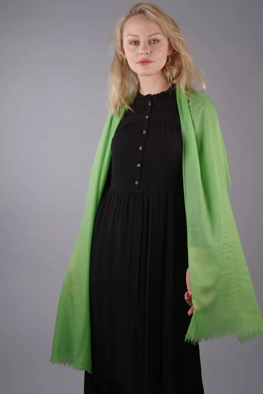 Extra Large Finest Cashmere Shawl Green - Vshine Silk and Shine 