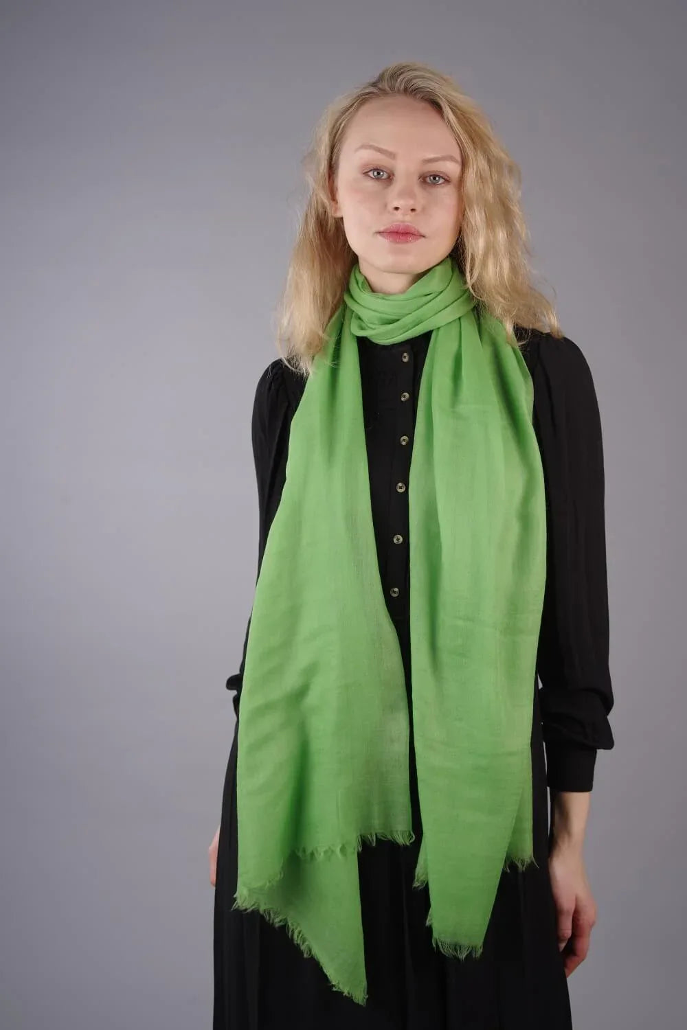 Extra Large Finest Cashmere Shawl Green - Vshine Silk and Shine 