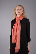 Extra Large Finest Cashmere Shawl Mandarin - Vshine Silk and Shine 