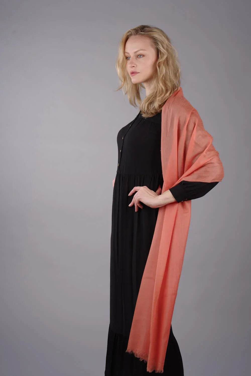 Extra Large Finest Cashmere Shawl Mandarin - Vshine Silk and Shine 