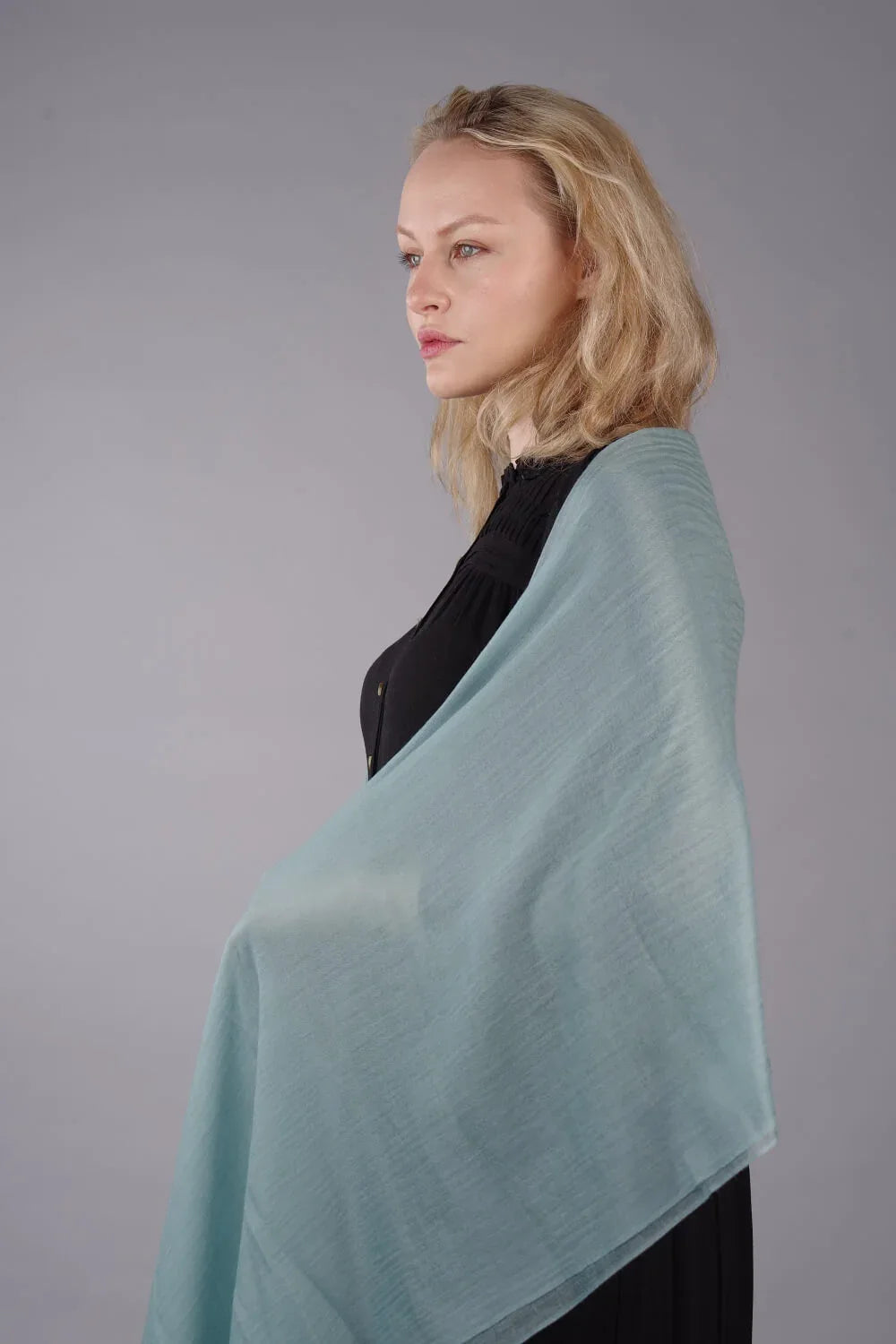 Extra Large Finest Cashmere Shawl Mint Green - Vshine Silk and Shine 