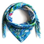 Oil Paint Silk Scarf| Oil Paint Water Lily - Vshine Silk and Shine 
